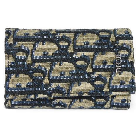 dior vuitton keychain pouch|dior jacquard key case.